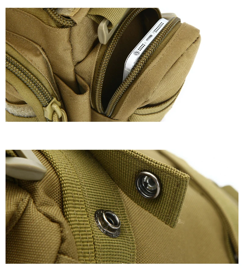 Männer Taille Tasche 1000D Nylon Wasserdichte Fanny-Pack Gürtel Hüfte Bum Sling Brust Taschen Daypack Military Reise Assault Molle Tasche – Detail 28