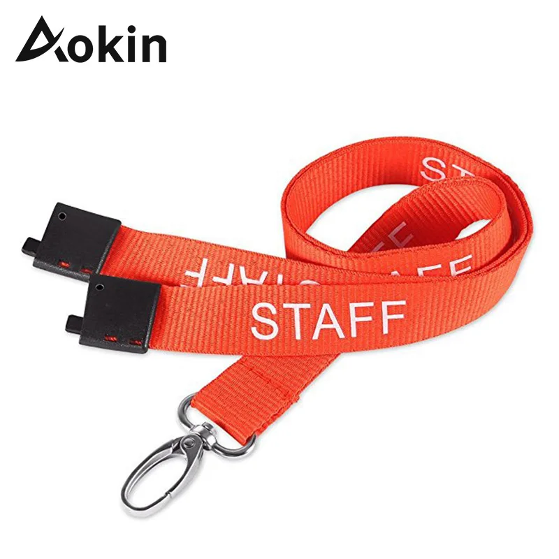 Aokin Lanyard Staff Volunteer Design Neck Strap for Keys ID Card Mobile Phone Straps Badge Gym Staff Lanyards Keycord Nekband