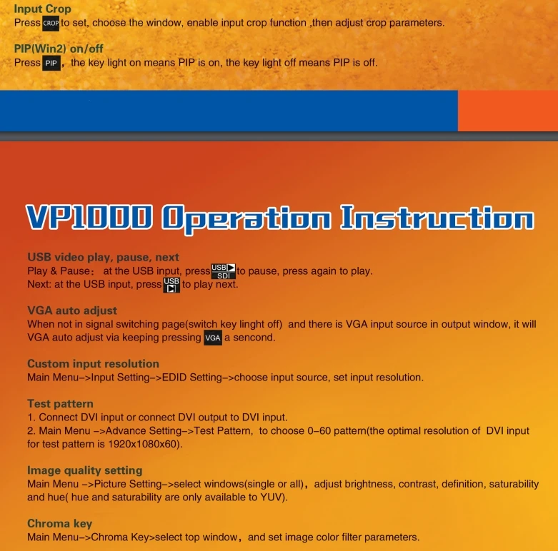 NGHE LS-VP1000 LED Video Bộ Vi Xử Lý cho đầy đủ màu sắc led hiển thị, không có SDI