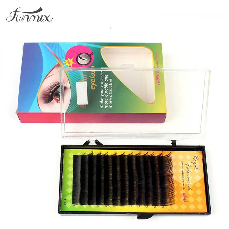 New Natural Mink False Eyelashes Individual Fake Eyelashes Single Planting Grafted Soft Lifelike Lash Volume 0.1C