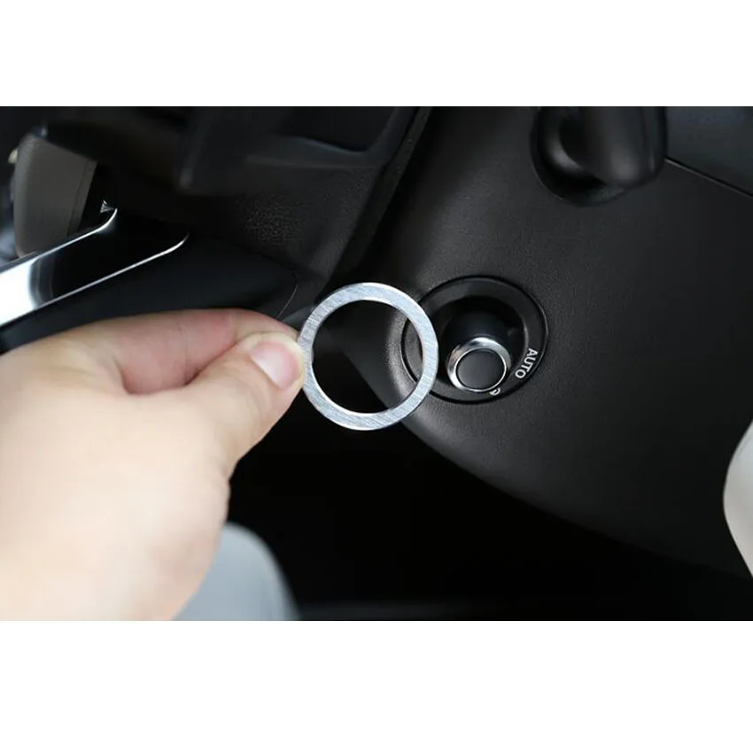 JXKaFa For Land Rover Discovery 5 Aluminum Alloy Car Interior Steering Wheel Adjust Stick Decoration Ring Trim Styling Sticker