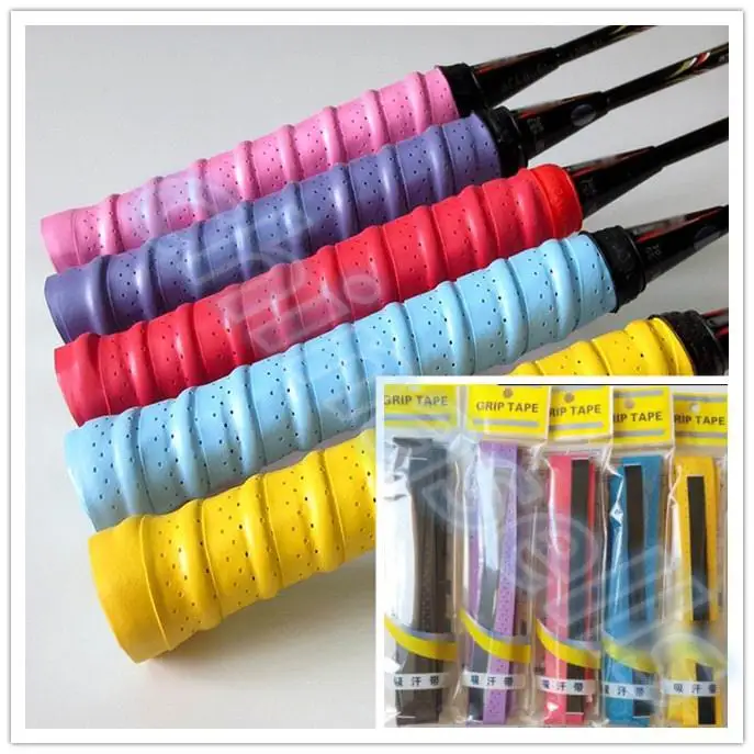 50pcs Tennis Racket Overgrips Anti-skid Sweat tape Absorbed Wraps Badminton Racquet OverGrip Fishing Skidproof Sweat Band grip