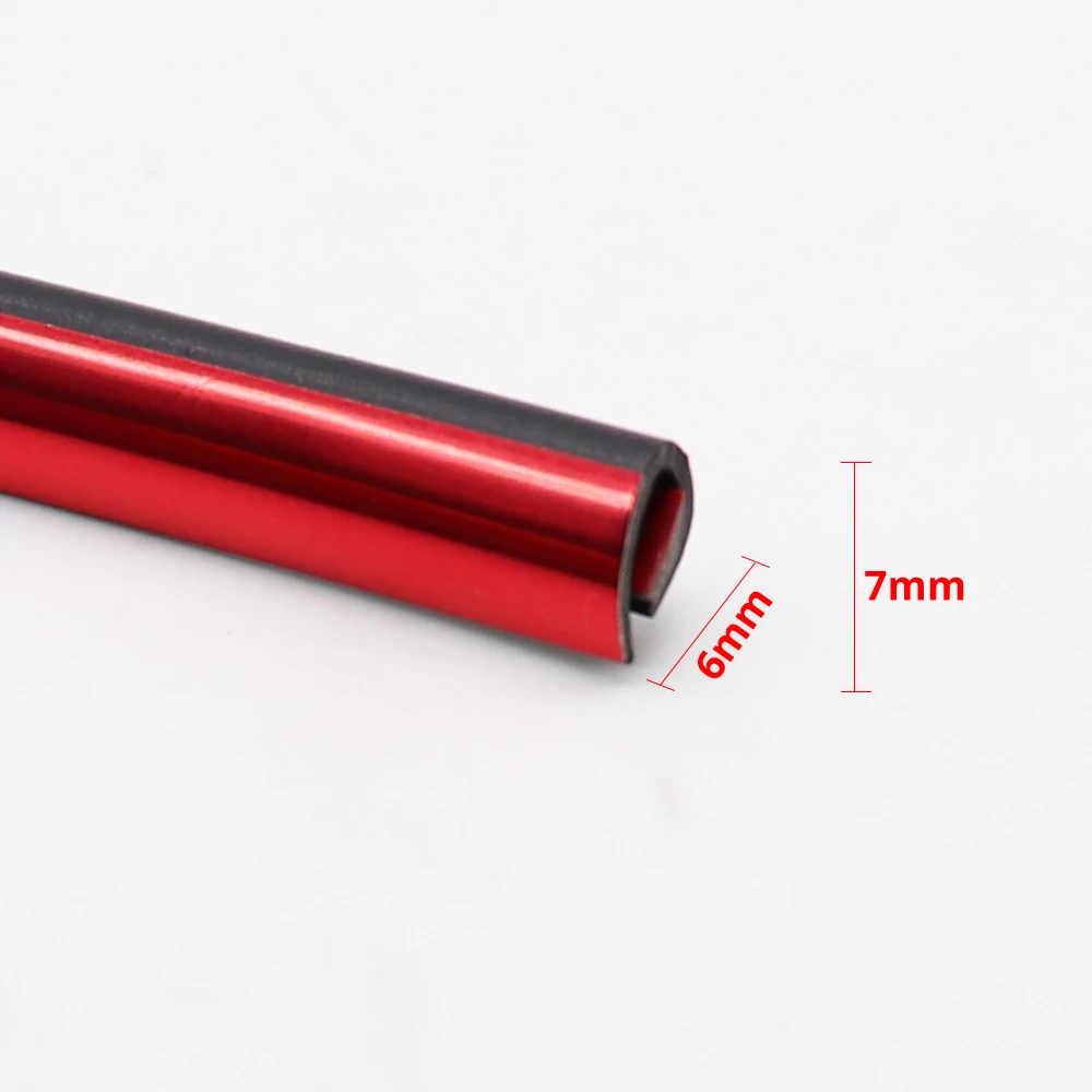 5M/10M Car Door Protector Anti-Collision Strip Red Door Edge Anti-Scratch Sticker chrome Trim Car Body Safety Seal Protection