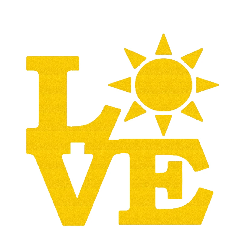 13*13cm Love Sun Sticker Car Cruise Ship Sea Beach Ocean Vinyl Decal Sun Independence Day Car Styling New