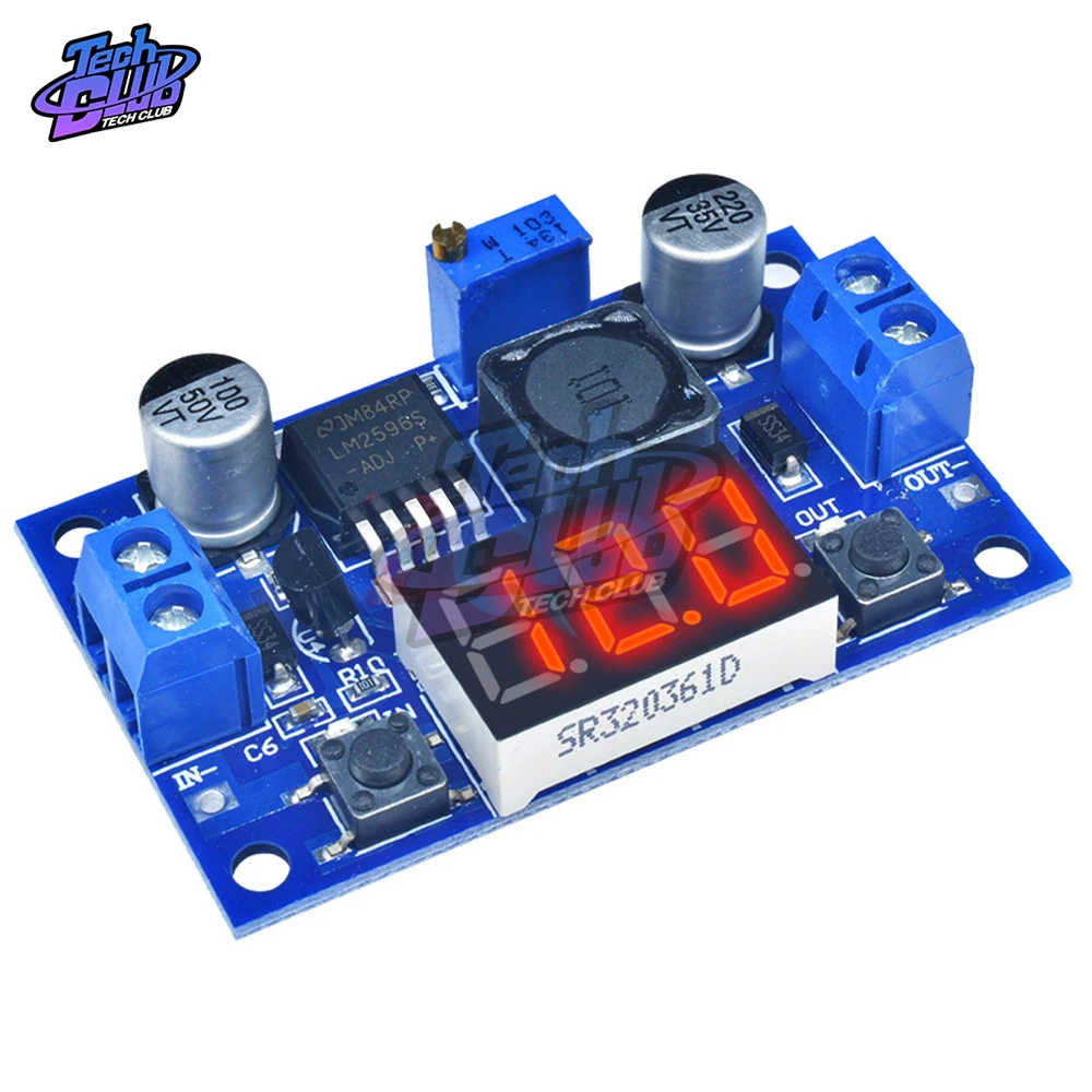 DC-DC Buck Step Down Module LM2596 DC/DC 4.0 ~ 40V a 1.25-37V regolatore di tensione regolabile con voltmetro a LED