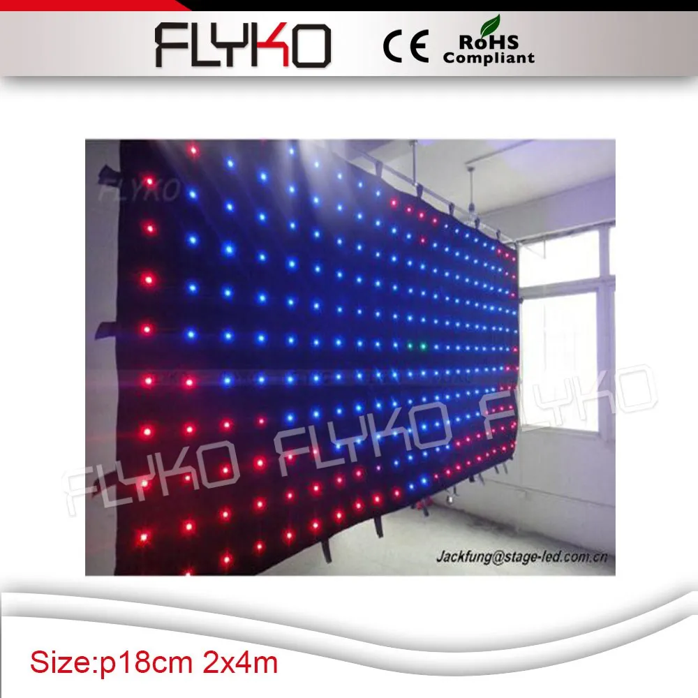 

Free shipping christmas ornaments flash led light dj booth curtain cloth led video curtain DMX led curtain