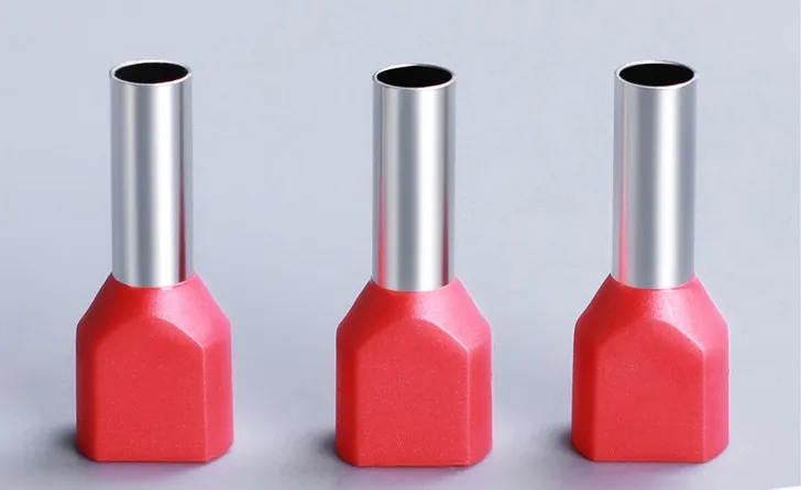 

TE7508 2 X 20 AWG Twin Dual Entry Wire terminator Bootlace Ferrules For 2 X 0.75mm terminal connector