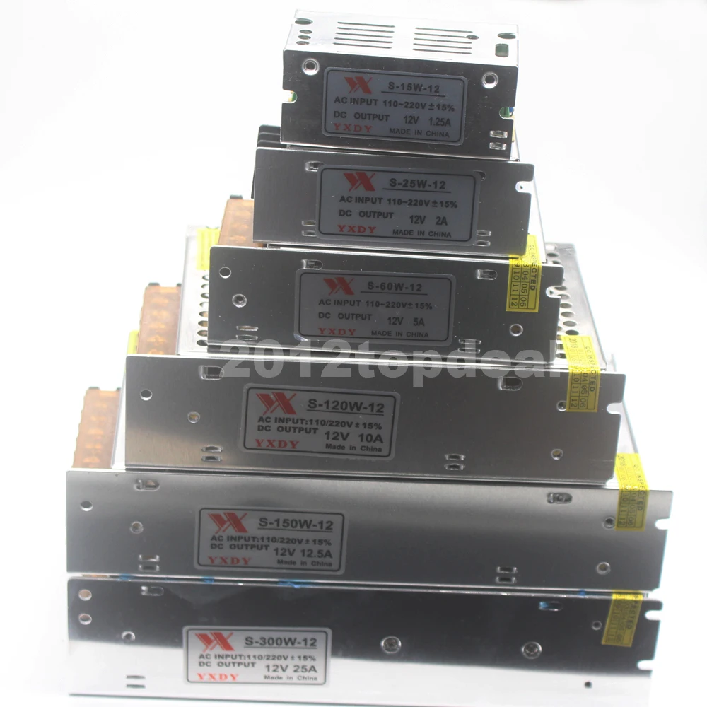 led Driver AC100-240V to DC 12V 1A 2A 3A 5A 10A 15A 20A 30A 40A 50A Power Adapter for LED Strip light Supply Transformer