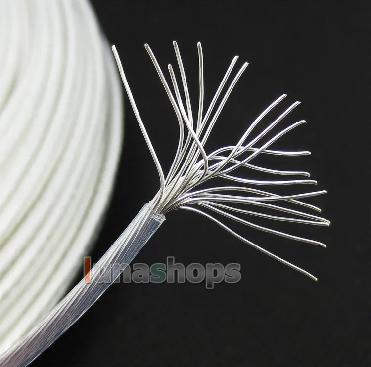 LN004362 100m Acrolink Silver Plated OCC Signal  Wire Cable 2mm2 Dia:2.4mm For DIY Hifi