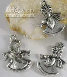 

600PCS Tibetan silver cute angel charms A8006