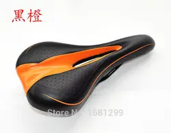 Newest 1006-1 black+orange color Mountain bike saddle hollow Soft breathe light City Road bicycle front seat mat MTB bike parts