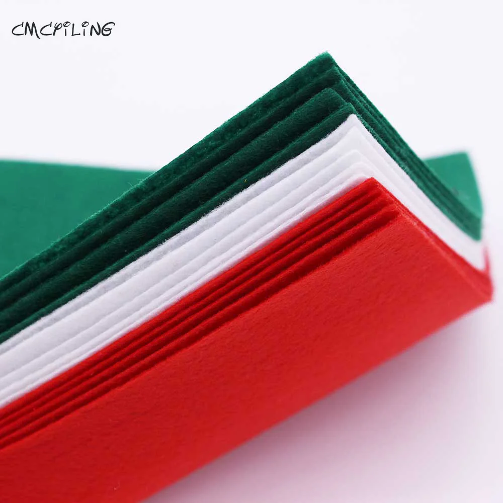 1mm Christmas Red Green White Hard Felts,Sheets Fort DIY Arts Crafts & Sewing Scrapbook Hometextile