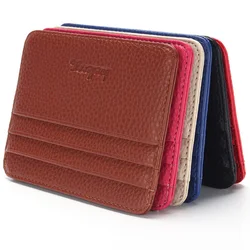 baellerry Mini Men's leather credit card holder id card case thin wallet for women with coin pocket small purse cardholder