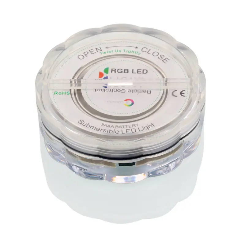 1Pc 7Cm Remote Controlled Veelkleurige Rgb Mini Led Light Base Voor Glas Roken Shisha Waterpijp Licht