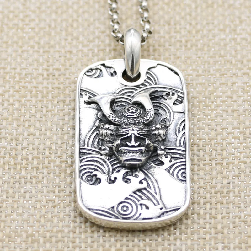 

restoring ancient ways prajnaparamita ghost warrior character demons relief pendant man domineering necklace pendant