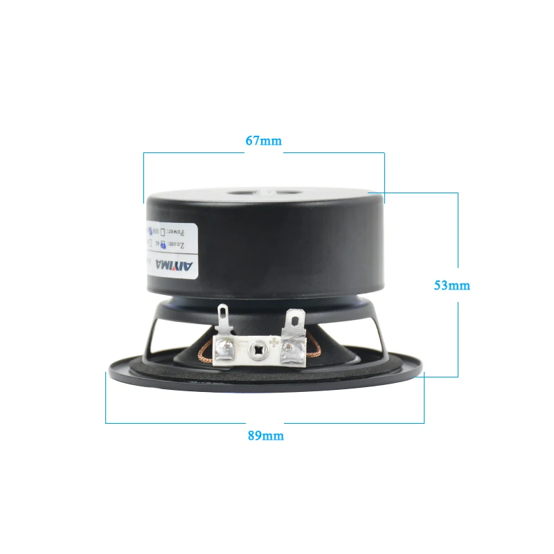 Aiyima áudio tweeter alto-falantes 3 Polegada 4 ohm 15w febre gama completa 2.1 unidade caixa de som transparente profissional alto falantes de alta fidelidade