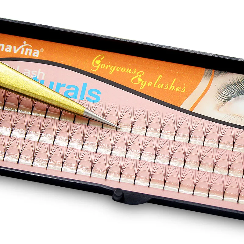 Navina Natural 6D 6Roots Faux Eyelash Extension Professional 3D Effect Grafting Individual Cluster Makeup False Eyelashes Cilia