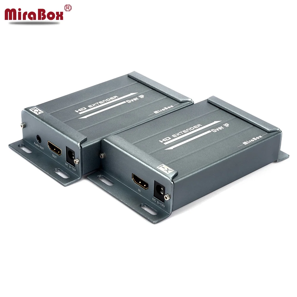 

MiraBox HDMI RJ45 Extender HDReceiver Sender Over TCP/IP IP RJ45 Ethernet Cable Cat5e Cat6 Audio Extender Like Splitter