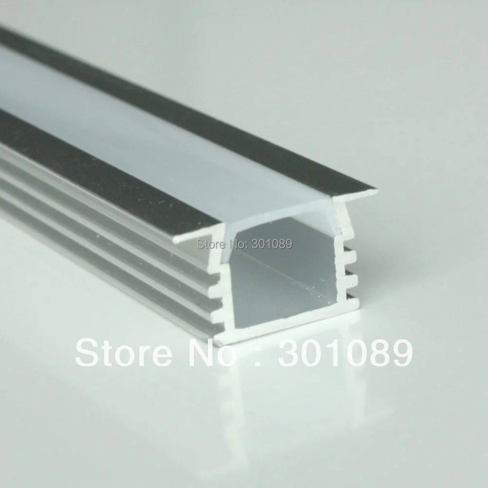 20m (20pcs) a lot, 1m per piece, led aluminum extrusion profiles with wings for led strips, clear cover and milky diffuse cover