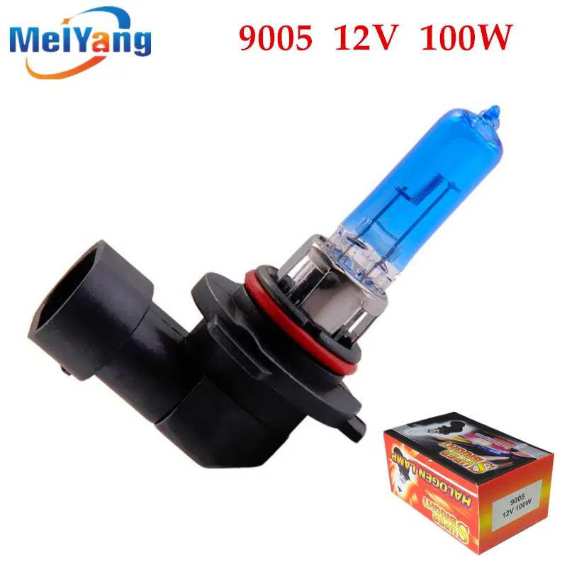 

9005 100W HB3 100W Halogen Bulbs super white Headlights fog lamps light running Car Light Source parking 12V head auto day