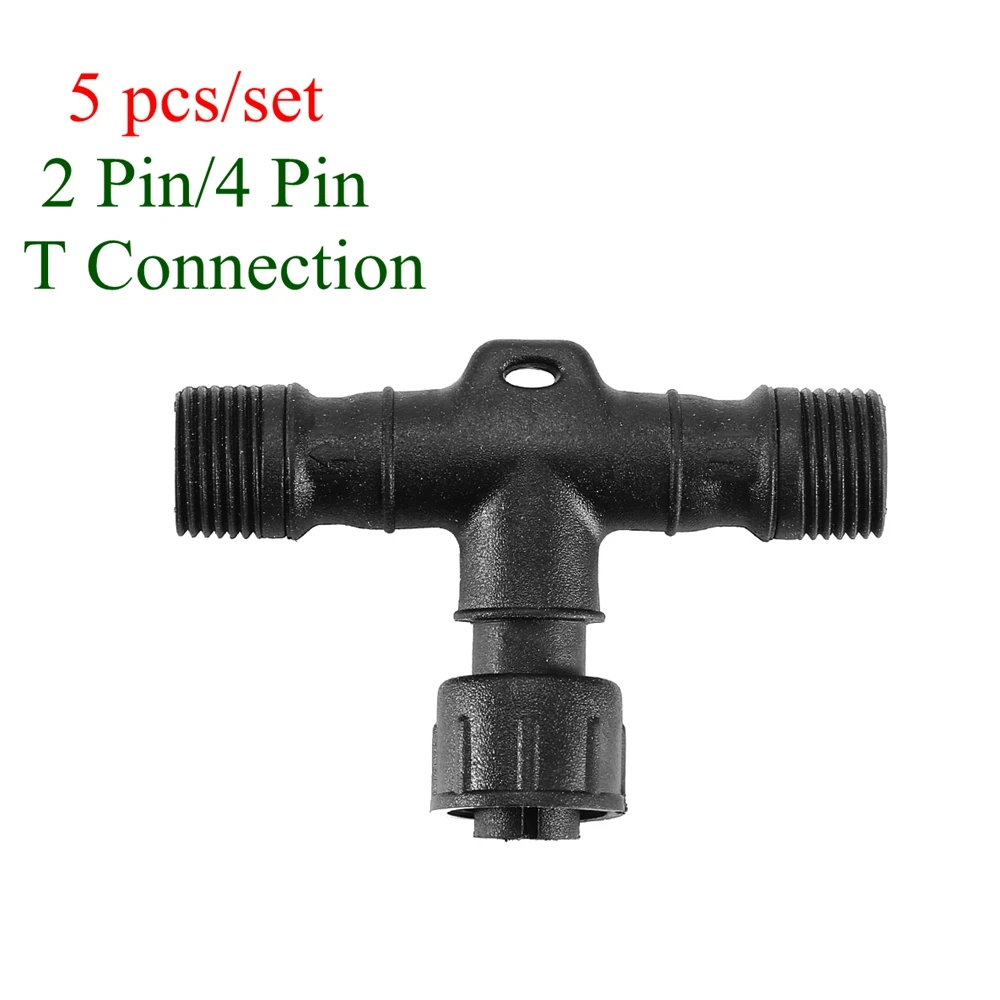 T Connection 2 PIN(Single Color Light)/4 PIN(RGB Color Light) Special Connector Port Waterproof Rating IP67 T joiner 5pcs/set