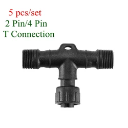 T Connection 2 PIN(Single Color Light)/4 PIN(RGB Color Light) Special Connector Port Waterproof Rating IP67 T joiner 5pcs/set