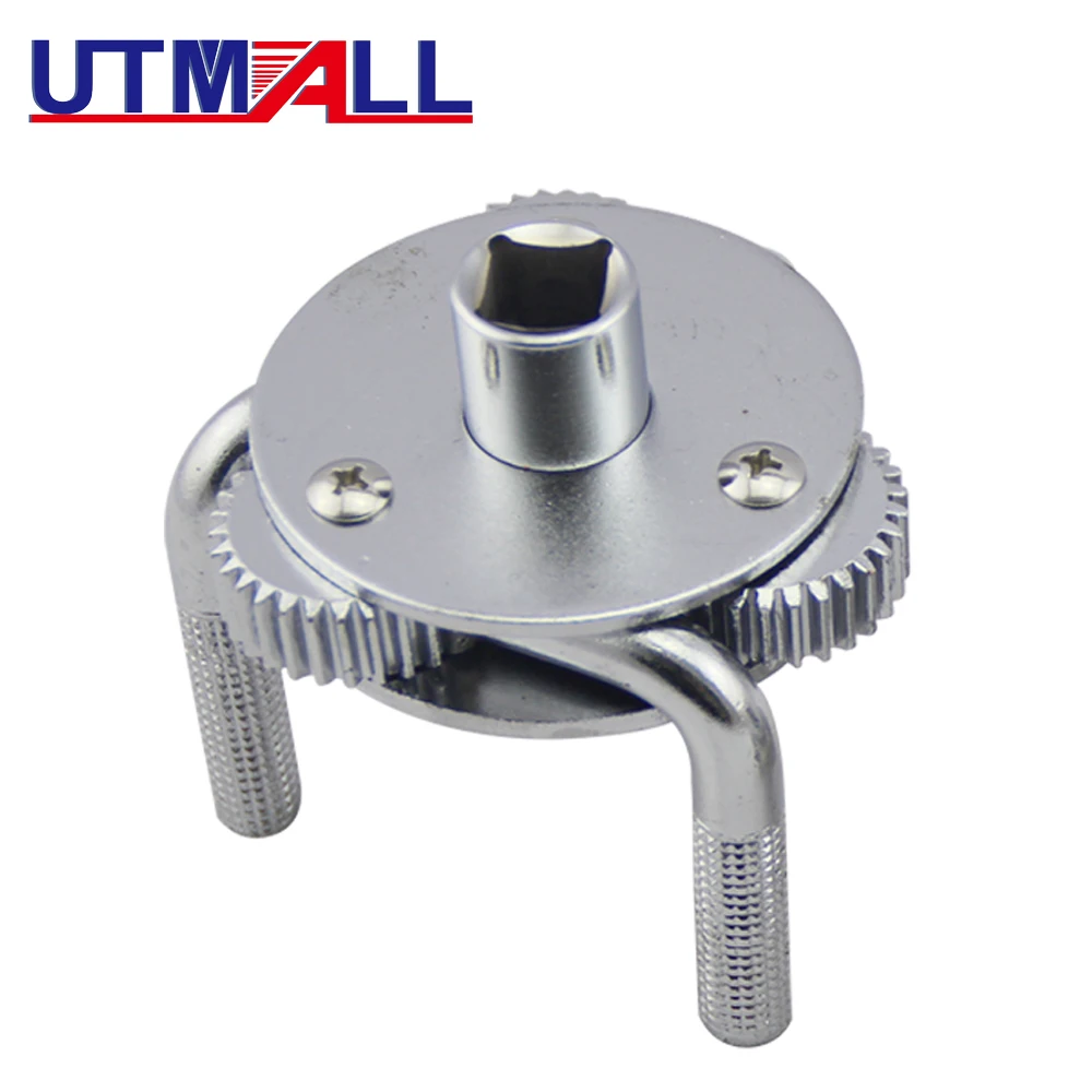 UTMALL Steel 65-130mm Two Way 3 Jaw Oil Filter Wrench Remova Tool 2 Ways Repairing Tool Adjustable Spanner Remover Auto Car Tool