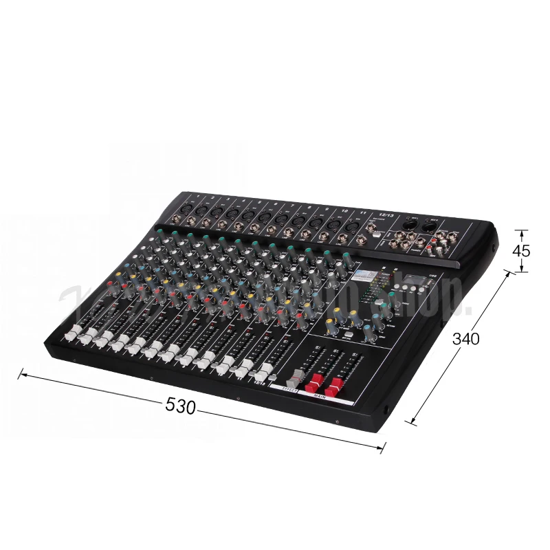 12 Channel Mixer USB ดิจิตอล DSP Effects ไมโครโฟนเสียงผสม48V Phantom Power สำหรับการบันทึกเสียง DJ stage