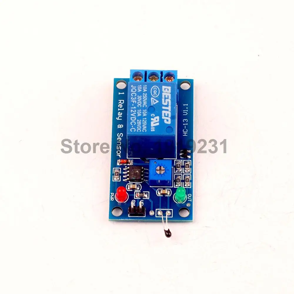 12V Thermal Sensor Module 1 Channel Relay Module Combo Module Thermistor Temperature Sensor Module