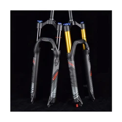 bicycle air fork 26 27.5 29 ER MTB mountain suspension fork air resilience shoulder control straight pipe Kashima inner pipe