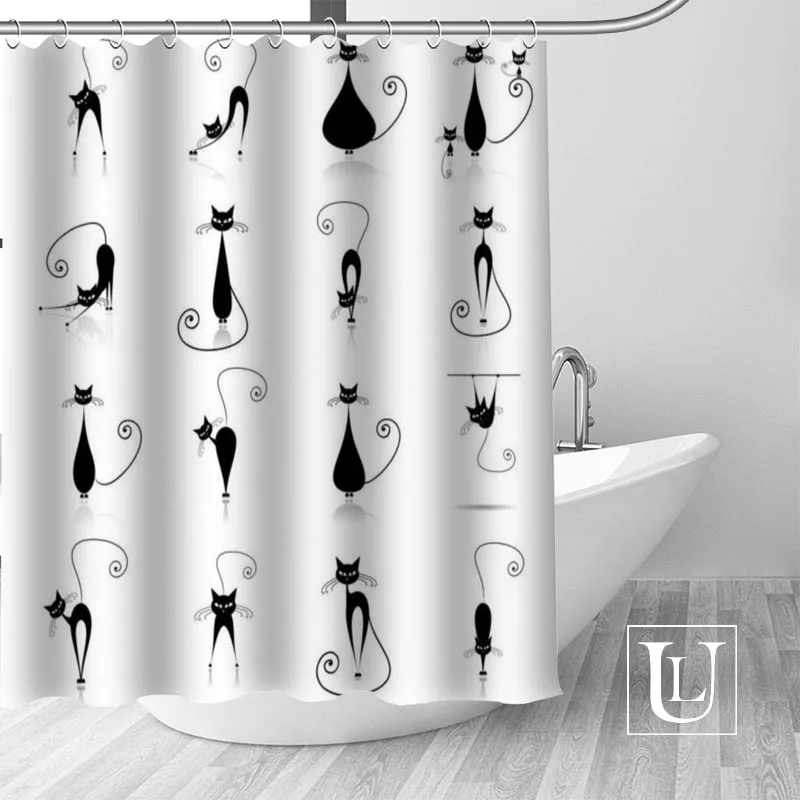 Abstract Animal Cat Shower Curtains Custom Bathroom Curtain Waterproof Bathroom Fabric Polyester Shower Curtain High Quality