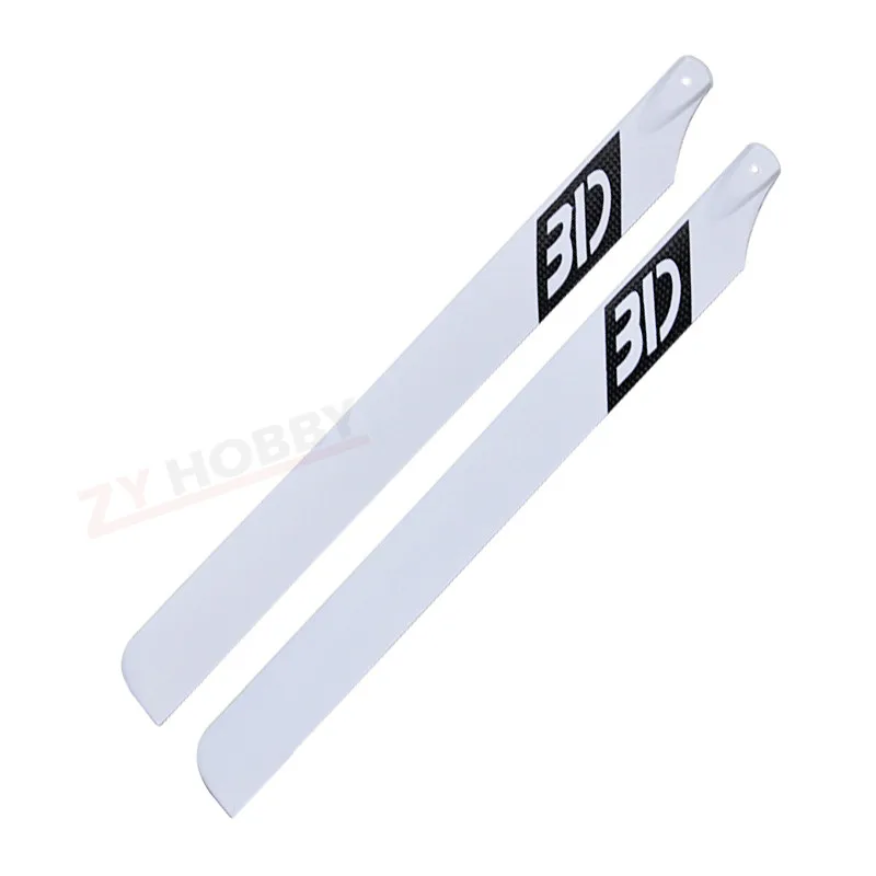 1Pair Carbon Fiber 430mm/550mm 3D Main Rotor Blades Main Propeller Prop Blade for RC Helicopter Drone Parts