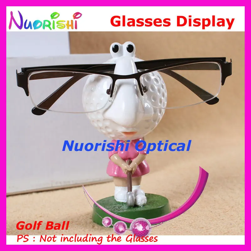 

Store Household Car Decoration Cute Cartoon Golf Ball Eyeglass Sunglasses Glasses Display Stands Props Shelf CK02 Free Shipping