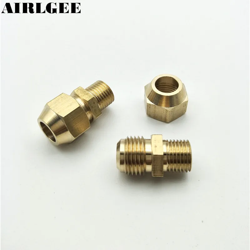 

1/4"PT Male Thread 10mm OD Tube Brass Pneumatic Air Quick Coupler Connector 2pcs