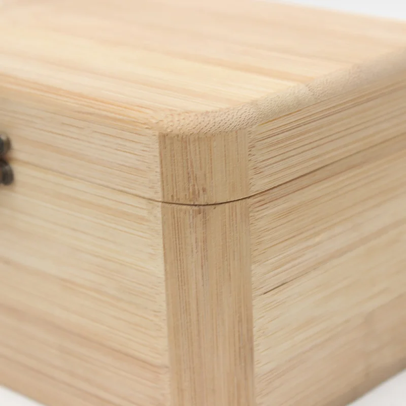 Wooden Storage Box with Locking Lid, Handmade Craft Jewelry, Small Items, Creative Keeping Brief Design, Nature