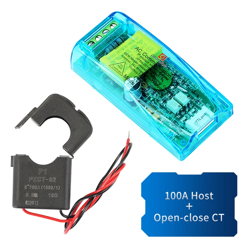 Versi PZEM-004T 3.0 TTL Modbus-rtu Meteran Energi Kwh Daya AC Fase Tunggal 100A Volt Listrik Amp Penguji Faktor Daya Frekuensi