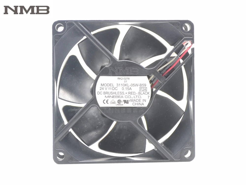 

Original For NMB fan 3110KL-05W-B59 8025 24V 0.15A 3-line server inverter cooling fan