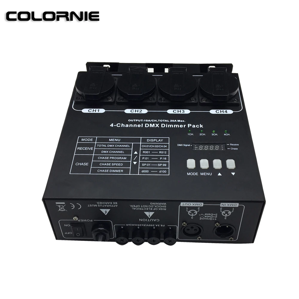 Imagem -04 - Dmx Dimmer Pack com Multi Switch Controlador Midi Dmx Splitter Distribuidor para Luminária de Palco Luzes dj Way