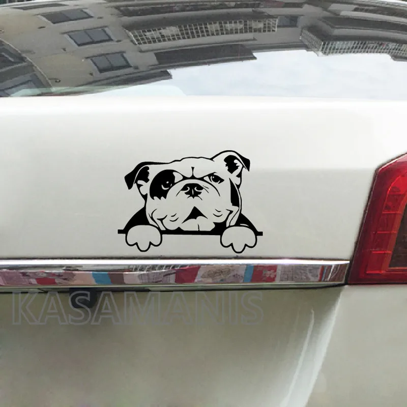 English Bulldog Decal Sticker For Car Window Wall Decoration , Pet Dog Bulldog Vinyl Sticker Laptop Notebook Car Decals Decor