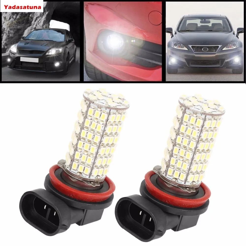 

2x машине 120-SMD blanco llevo ла противотуманные лампы для h11 H8 conducir bombilla LED drl lamparas de luz 12v 6000k (источник света Цвет: Blanco)