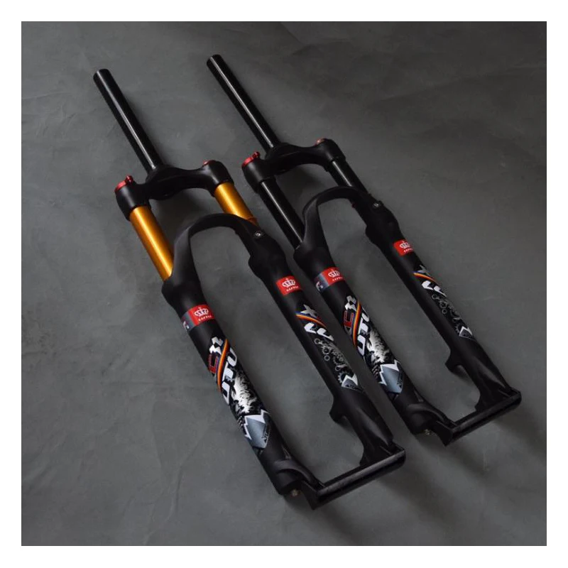 bicycle air fork 26 27.5 29 ER MTB mountain suspension fork air resilience shoulder control straight pipe Kashima inner pipe