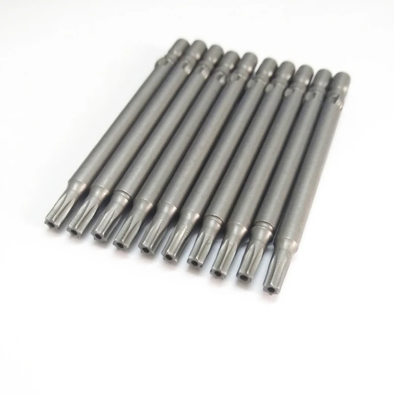 Haste Redonda Elétrica Magnética Torx Chave de Fenda Bit t8 T10 T15 com Furo para Chave de Fenda dc Ferramenta Manual 60 mm Comprimento 10 Peças 800 mm