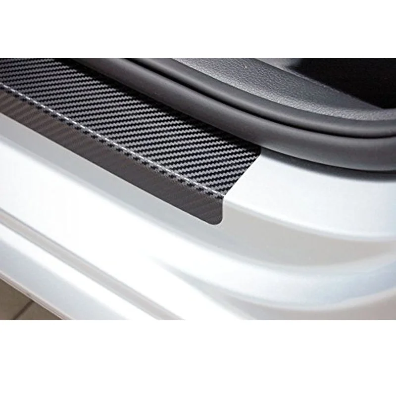 Carbon Fiber Car Door Welcome Pedal Film Stickers Anti Scratch None Slip Door Sill Guard Lnterior Scuff for Suzuki IGNIS