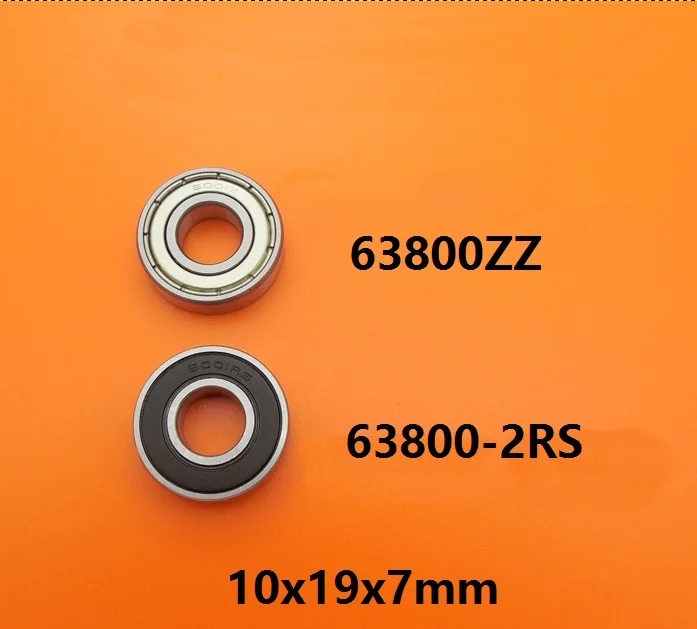 100pcs/lot 63800ZZ 63800RS 63800-2RS 63800 ZZ RS 2RS double shielded 10x19x7 mm Deep Groove Ball bearing 10*19*7mm 63800Z