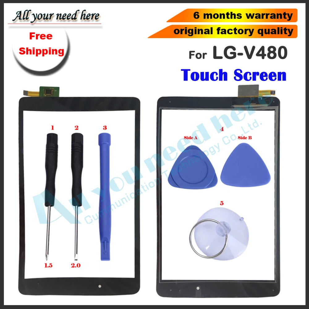 

8'' For LG G Pad F 8.0 V480 V490 Digitizer Touch Screen Panel Replacement Tablet PC Part free shipping+tools