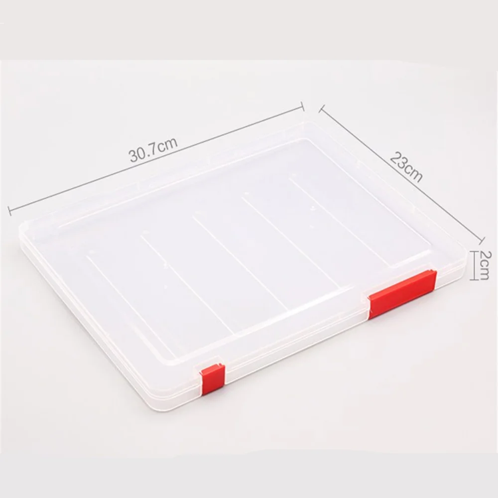 1pcs Clear Plastic Document Paper Filling Case A4 Transparent Storage Box File PP Office Organizer Invisible Storage Cases