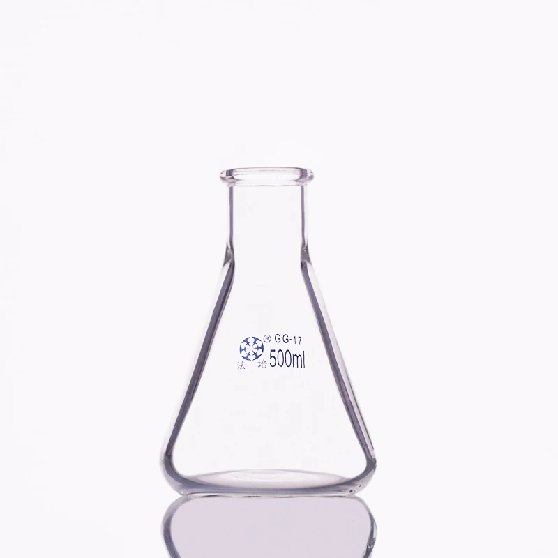 

Conical flask with narrow neck,Capacity 500ml,Erlenmeyer flask with normal mouth