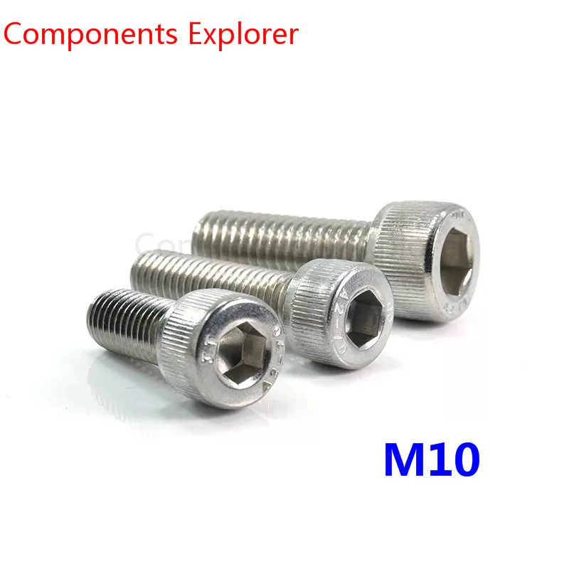 

304# Stainless steel core head bolts M10*16/20/25/30mm,50pcs/lot.