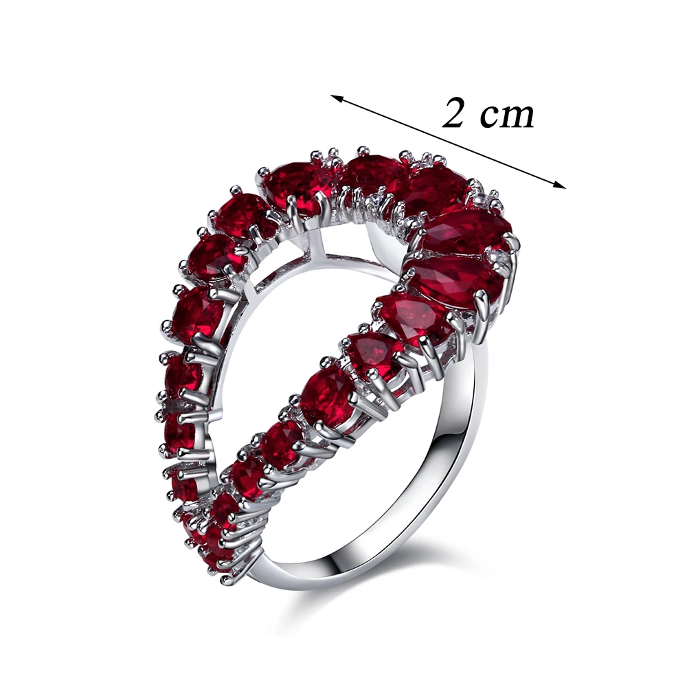 Bonito anillo de circonia cúbica para mujer, joyería de color verde, azul, rojo, blanco y champán, AAA