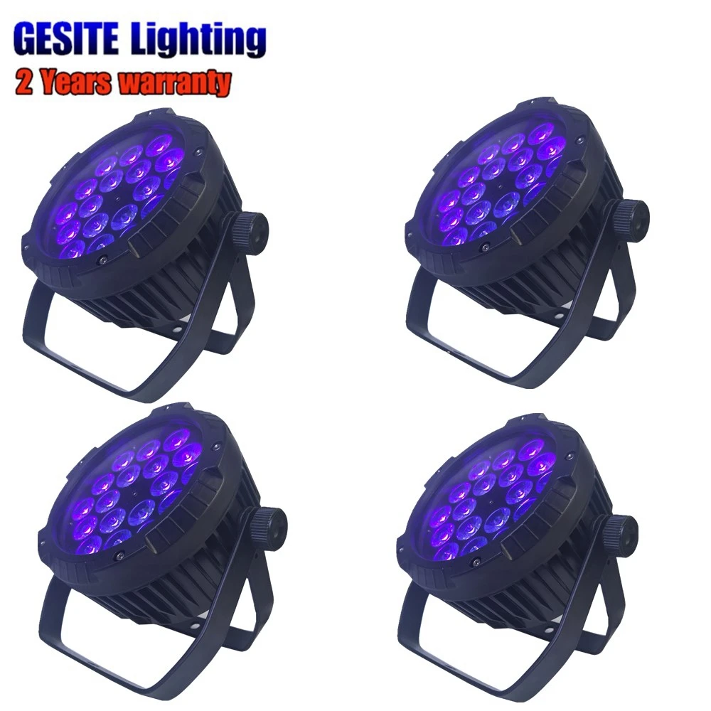 

18pcs RGBWA+UV color 6in1 18W waterproof led par can light DMX512 Stage Lighting Effect DJ